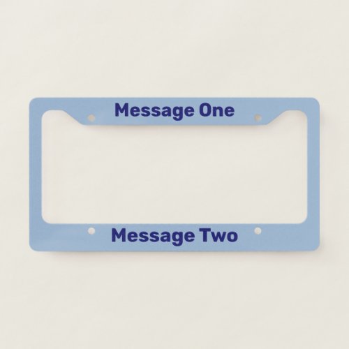 Do It Yourself Baby Blue License Plate Frame