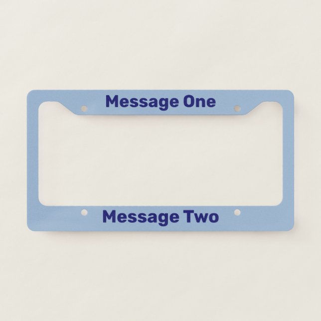 Do It Yourself Baby Blue License Plate Frame (Front)