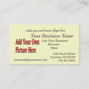 Do It Yourself Business Cards Zazzle Do It Yourself Biz Card Customize As Needed Business