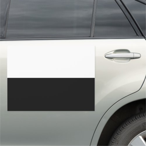 Do It Yourself Black and White Blank Template Car Magnet