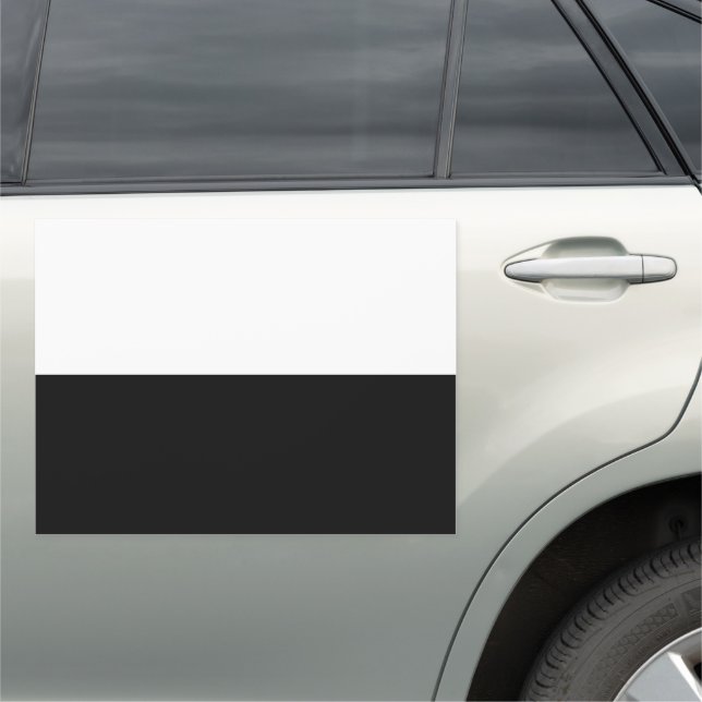 Do It Yourself Black and White Blank Template Car Magnet (In Situ)