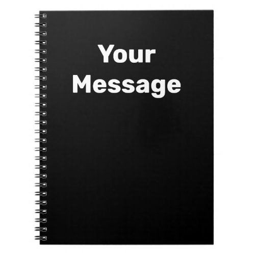 Do It Yourself Black and White Name Text Template Notebook