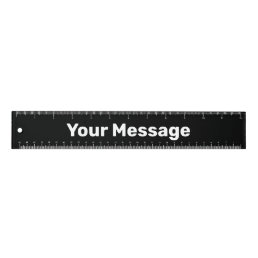 Do It Yourself Black and White Name Text Template Ruler