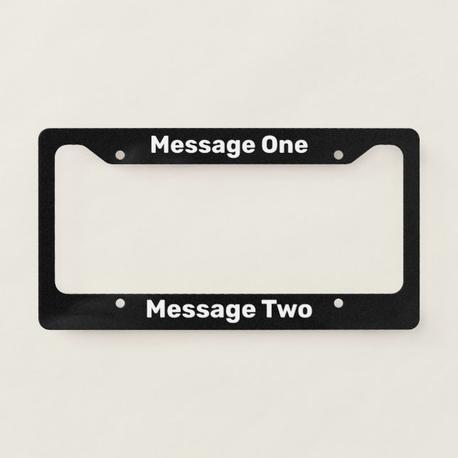 Do It Yourself Black License Plate Frame (Front)