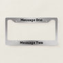 Do It Yourself Brushed Metal Look with Black Text License Plate Frame