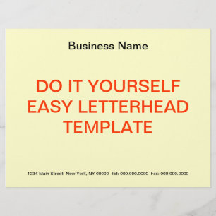 DO IT YOURSELF ~ Business Letterhead 8x11