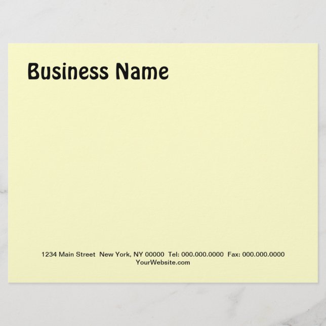 DO IT YOURSELF ~ Business / Stationary Letterhead (Front)