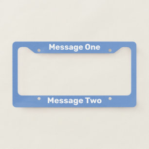 Do It Yourself Cornflower Blue License Plate Frame