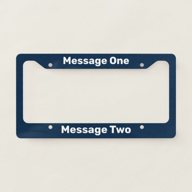 Do It Yourself Dark Blue License Plate Frame (Front)