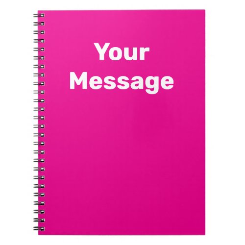 Do It Yourself Dark Pink White Name Text Template Notebook