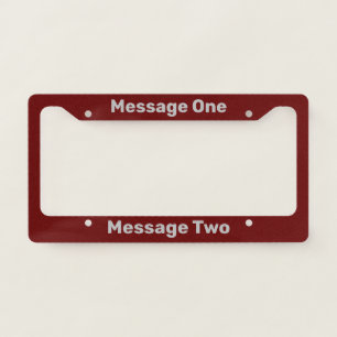 Do It Yourself Dark Red License Plate Frame