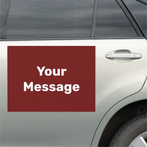 Do It Yourself Dark Red with White Text Template Car Magnet