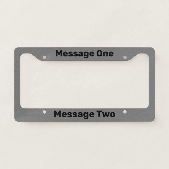 Do It Yourself Gray License Plate Frame (Front)