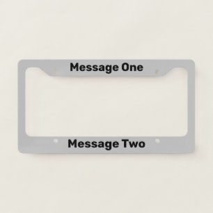 Do It Yourself Gray with Black Text License Plate Frame