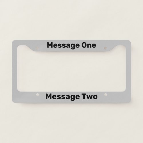 Do It Yourself Gray with Black Text License Plate Frame
