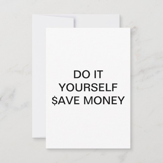 DO IT YOURSELF ~ Invitation / RSVP 3.5 x5 (Front)