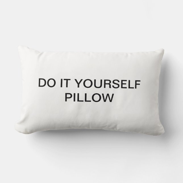 DO IT YOURSELF ~ Lumbar 13" x 21" Pillow (Front)