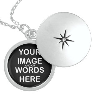 DO IT YOURSELF ~Med 1" Sterling Silver Round Locke Necklace