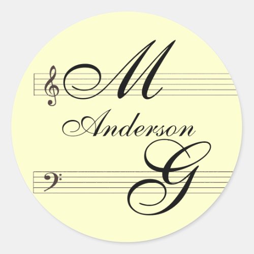 Do it yourself musicians in love template classic round sticker