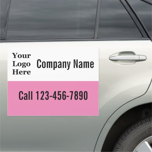 Do It Yourself Pink Ad  Your Logo Here Car Magnet