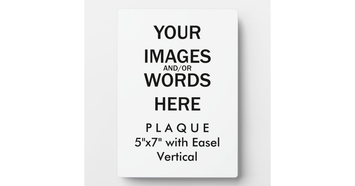 Do It Yourself Plaque 5x7 with Easel Zazzle