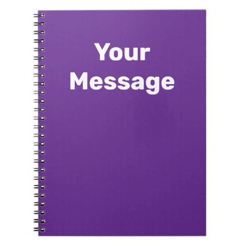 Do It Yourself Purple and White Name Text Template Notebook