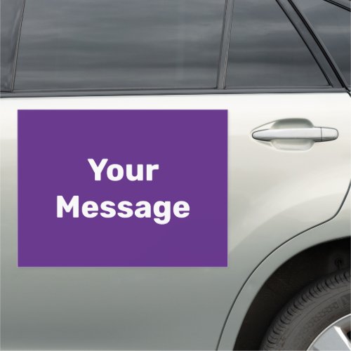 Do It Yourself Purple with White Text Template Car Magnet