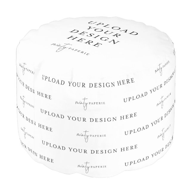 Do It Yourself Round Pouf Ottoman  (Angled Back)