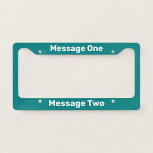 Do It Yourself Teal License Plate Frame