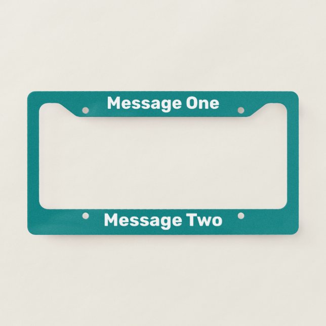 Do It Yourself Teal License Plate Frame (Front)