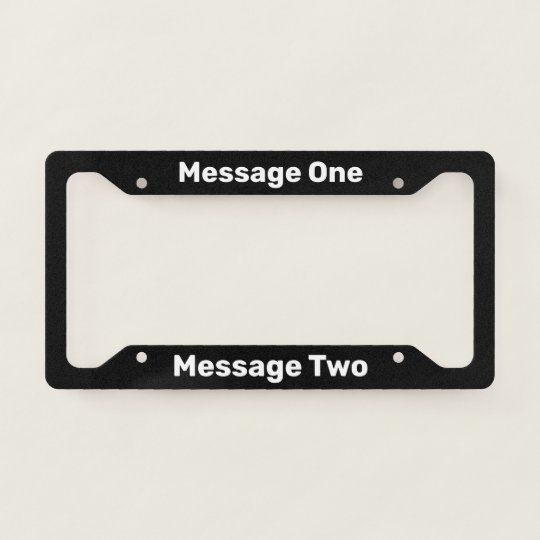 Do It Yourself Template Black License Plate Frame