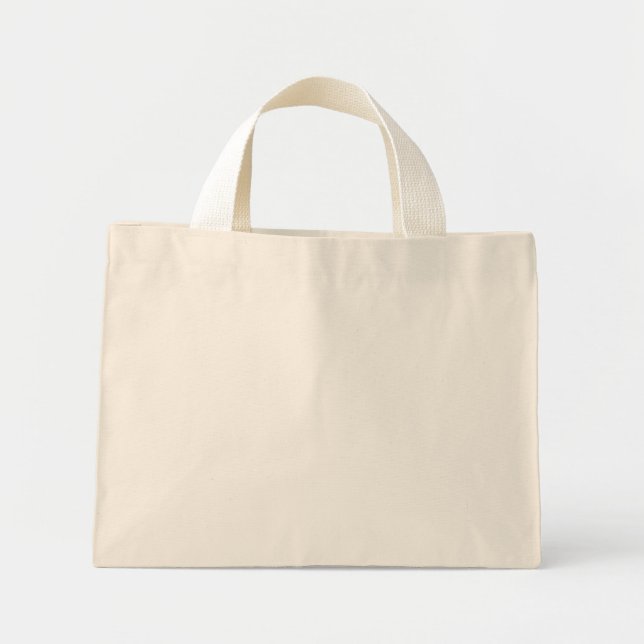Do It Yourself ~ Tiny Tote Cotton Bag White (Front)