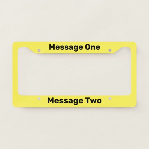 Do It Yourself Yellow License Plate Frame
