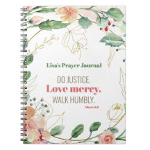 Do Justice Floral Micah 6:8 Personalized Prayer