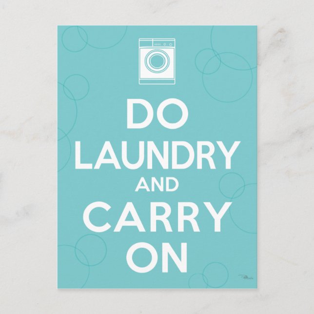 Do Laundry and Carry On Postcard (Front)
