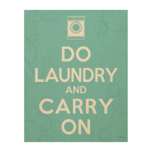 Do Laundry and Carry On Wood Wall Decor