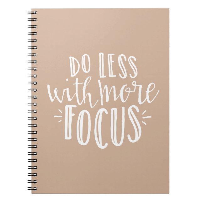 Do Less Quote CUSTOM COLOR Notebook (Front)