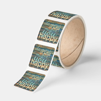 Do More Of What Makes You Happy Quote Square Sticker