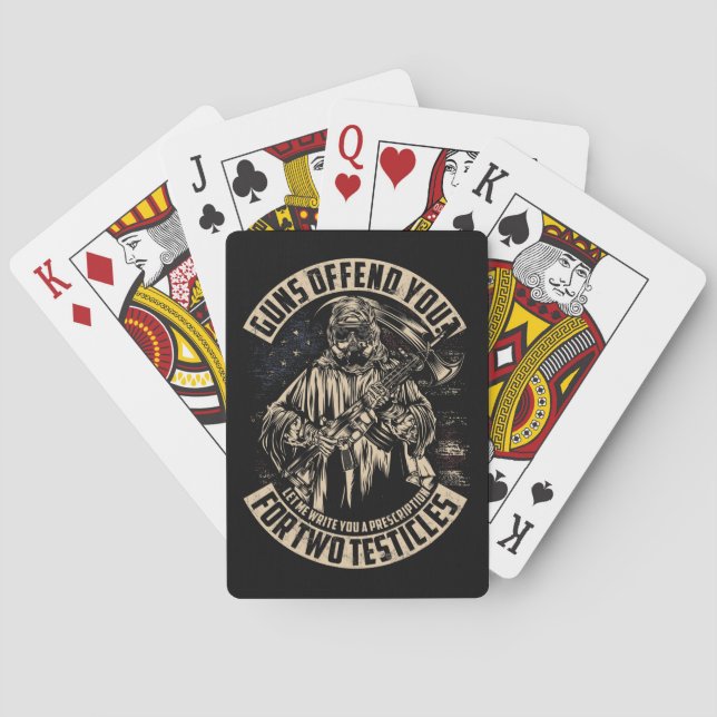 Do my guns offend you? poker cards (Back)