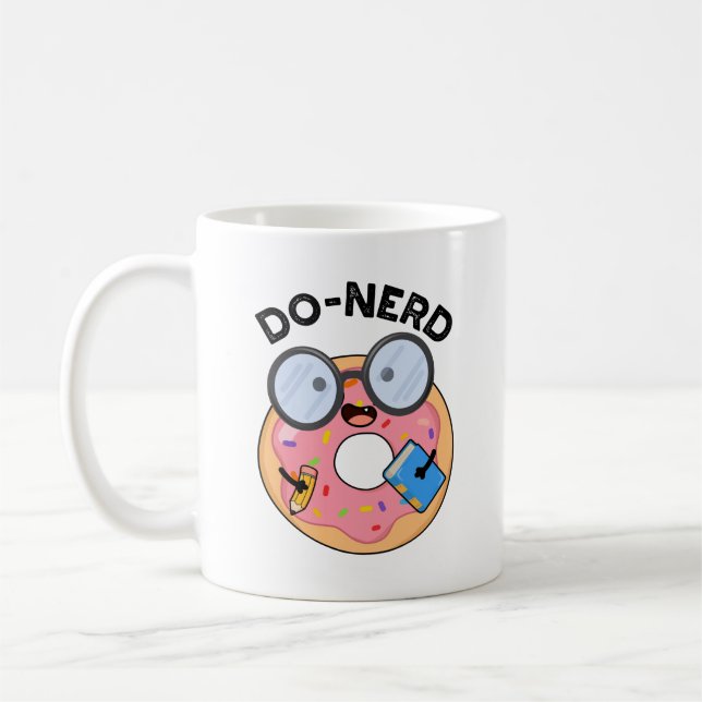 Do-nerd Funny Nerdy Donut Pun  Coffee Mug (Left)