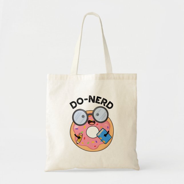 Do-nerd Funny Nerdy Donut Pun  Tote Bag (Front)