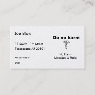 Do No Harm Appointment Card