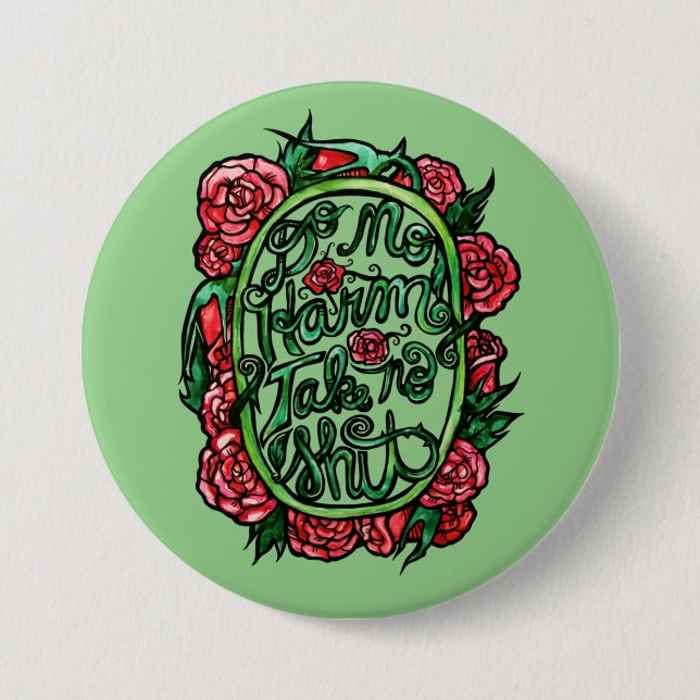 Do No Harm take no SH Pagan Wiccan Art Button (Front)
