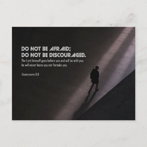 Do Not Be Afraid Deuteronomy 318 Postcard