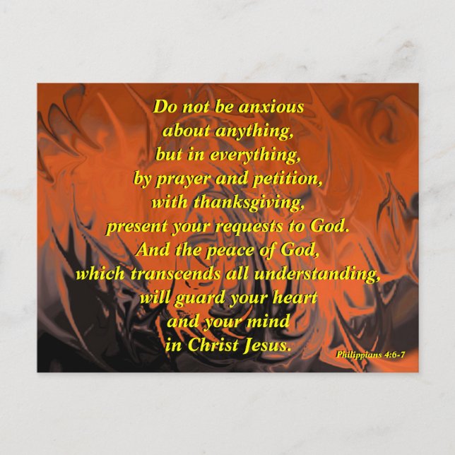 Do Not Be Anxious (dancing flames) - Postcard (Front)