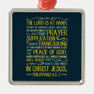 Do Not Be Anxious - Philippians 4:5-7 Metal Ornament