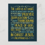 Do Not Be Anxious - Philippians 4:5-7 Postcard at Zazzle
