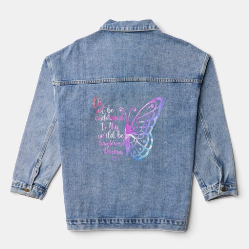 Do Not Be Conformed To This World Romans Bible But Denim Jacket