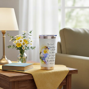 Do not be discouraged, watercolor bird insulated tumbler