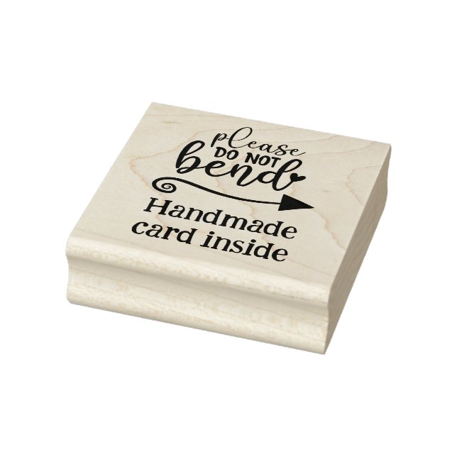Do not bend Handmade Card Inside Rubber Stamp (Stamp)